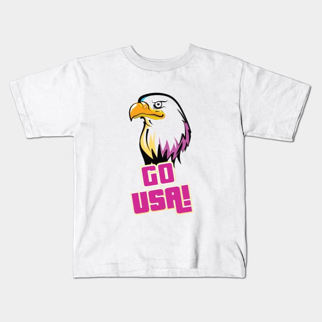 Go USA! Kids T-Shirt by nickemporium1